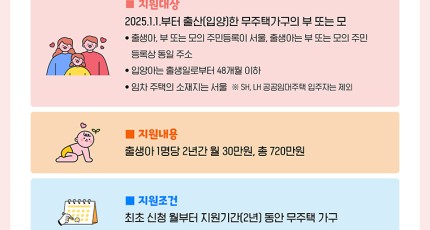 '자녀 출산 무주택가구'에 '월 30만원' 2년간 지원